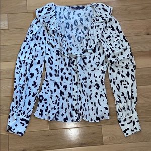 Zara Animal Print Blouse